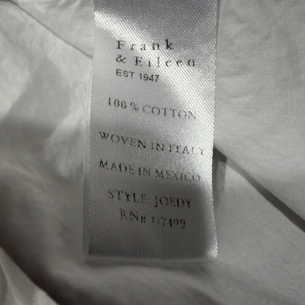 Frank & Eileen Joedy Shirt Women's SMALL White Cotton Button Up Casual Longsleve - Picture 13 of 14